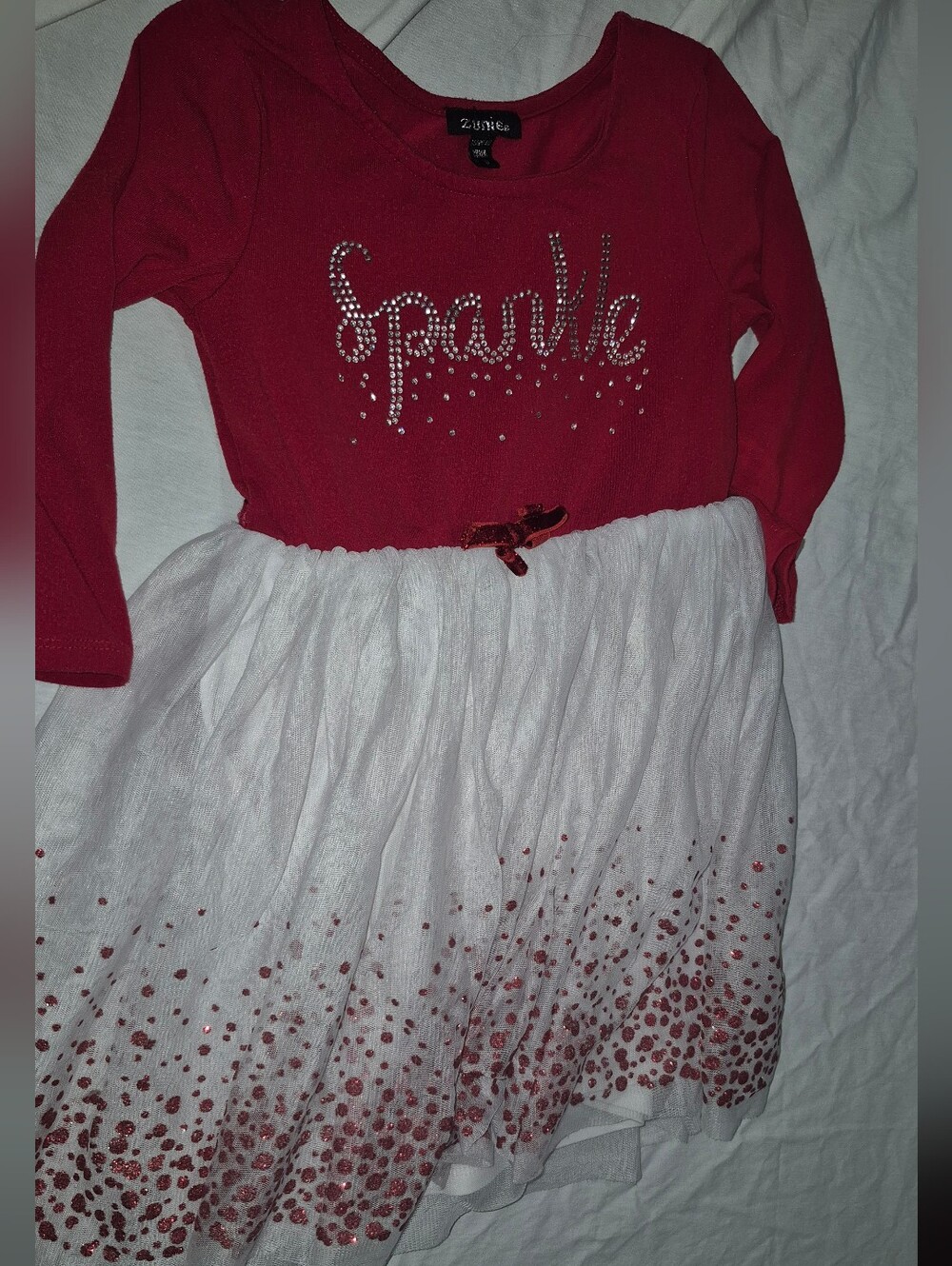 Girls Size 5 Red/white Dress